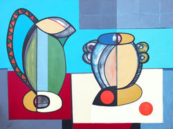 "North Carolina Pottery and Two Oranges"