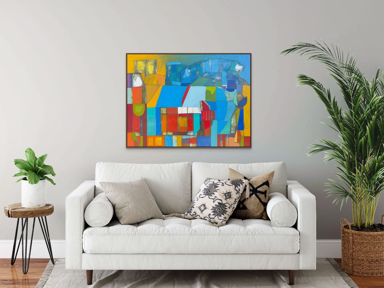 A Walk In Nashville FRAMED Canvas Print 36" x48"