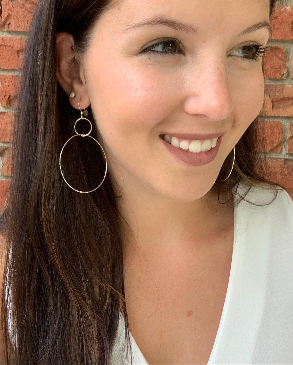 Textured Ring Drop Earrings