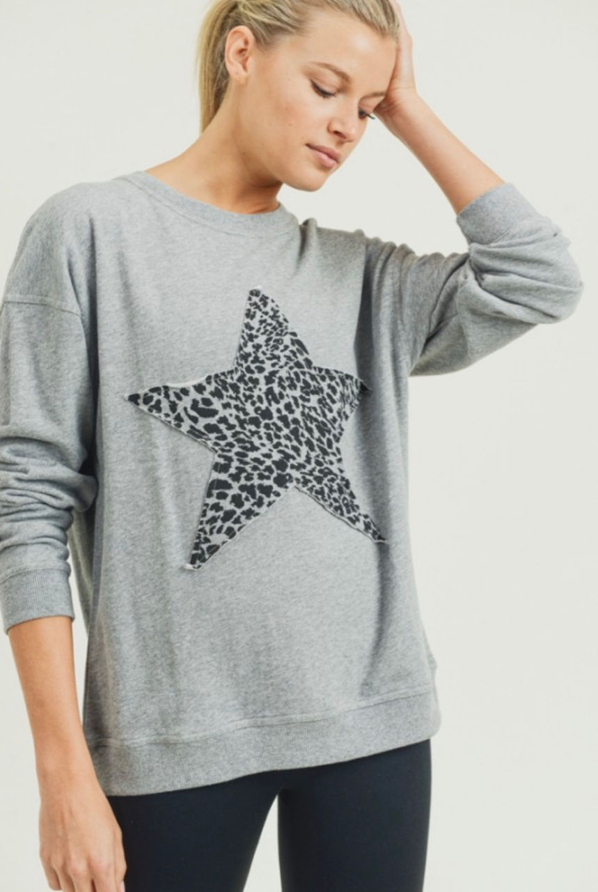 Cheetah Star Terry Sweatshirt