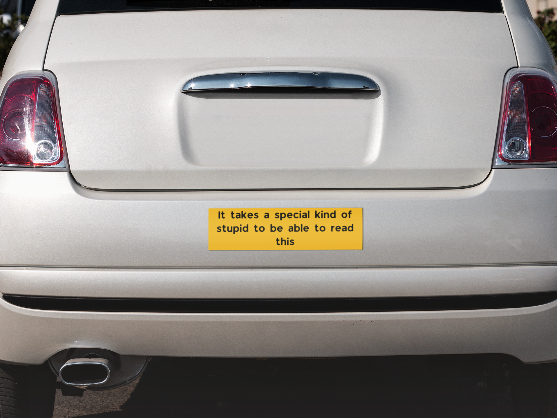 The "Tailgater Tester" Bumper Sticker (11x3-in)