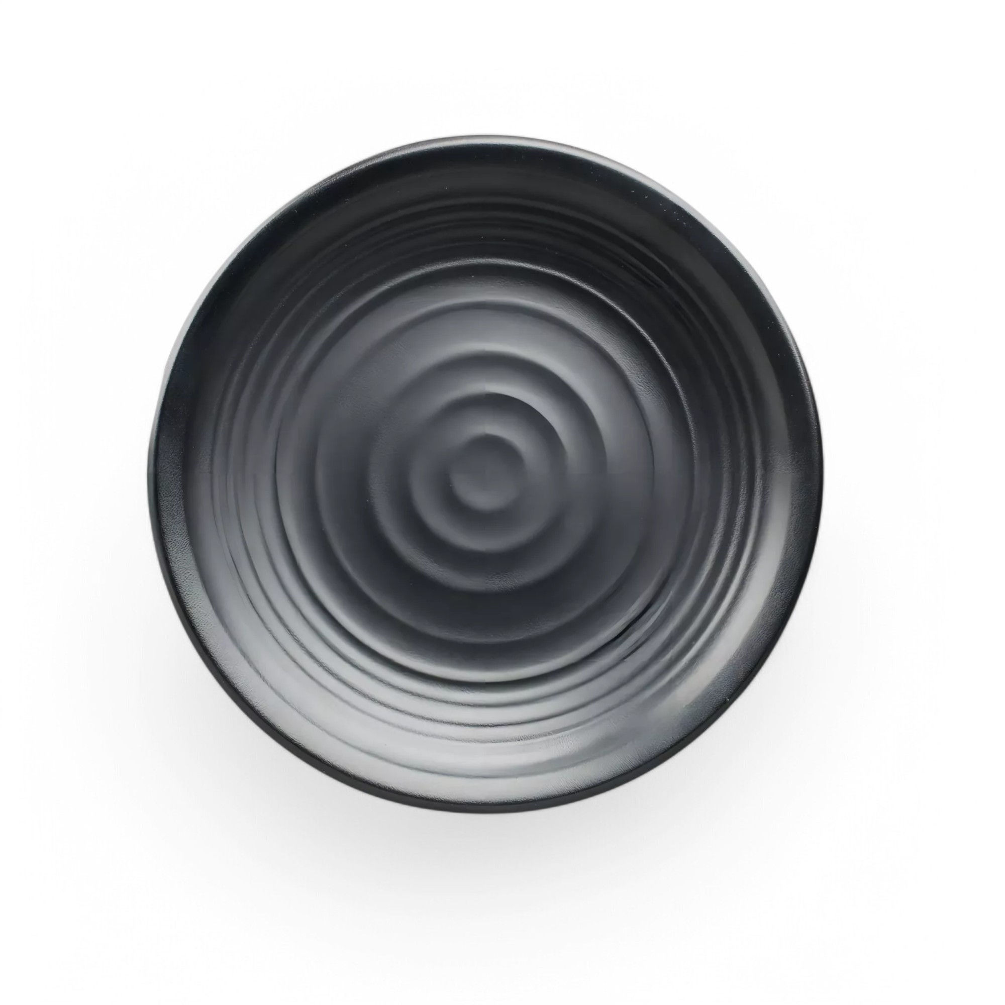 Plato Trinche Lineas 25.2cm Negro Melamina