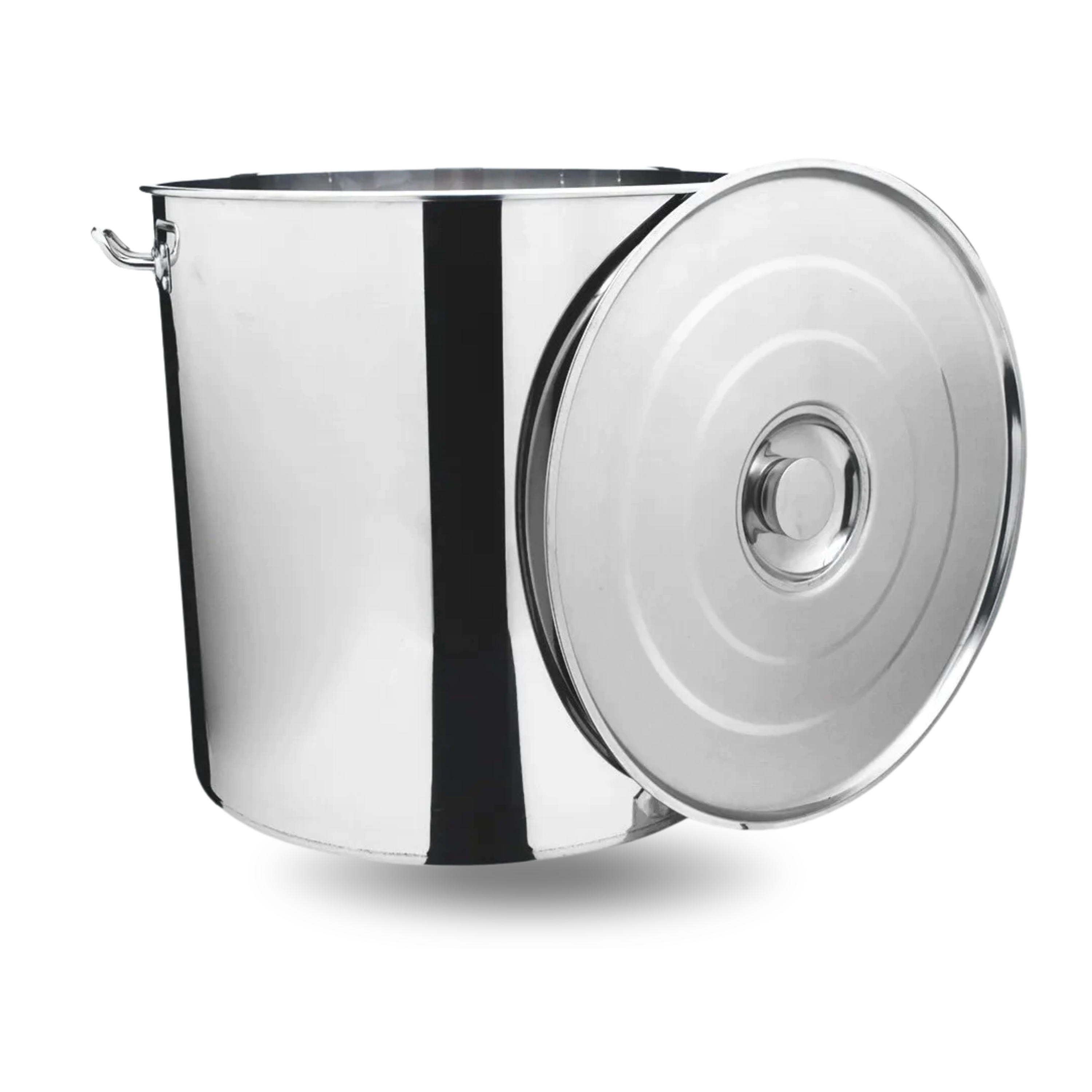 Olla Recta 50cm 98Lts Con Tapa Acero Inoxidable