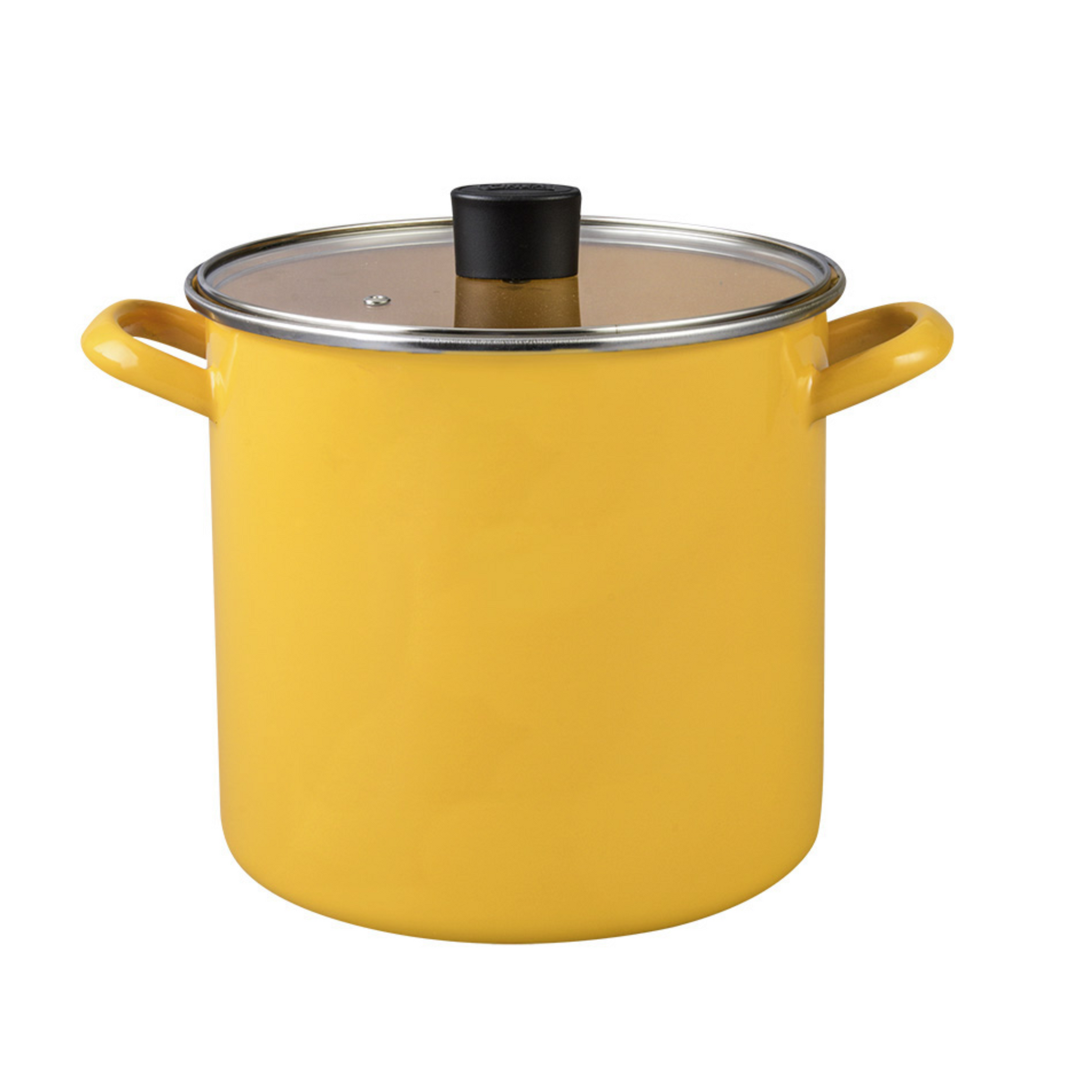 Olla Recta Alta C/T 22cm (7.5Lts) Praktica Amarilla Cinsa