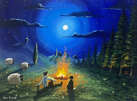 Original painting, wall Art, Pete Rumney Art, Countryside Painting