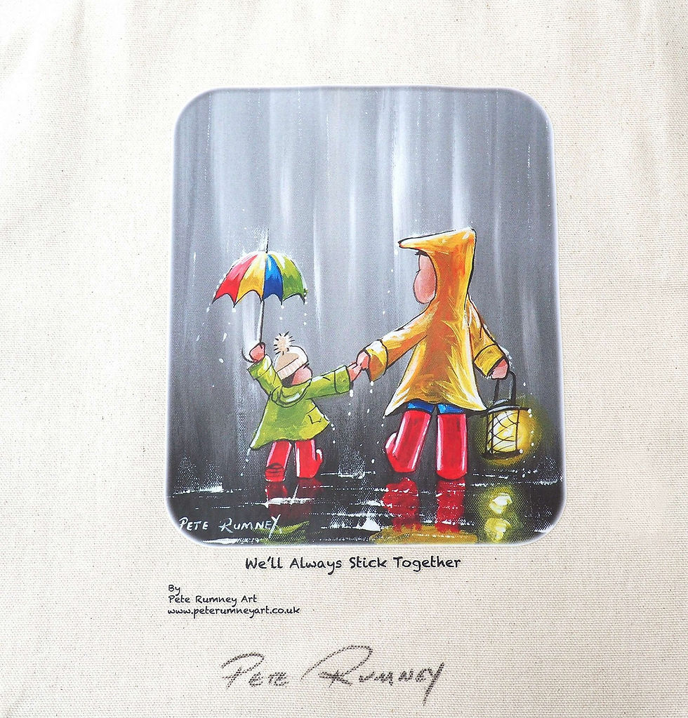 Thumbnail: Tote Bag Pete Rumney Art Signed By Artist