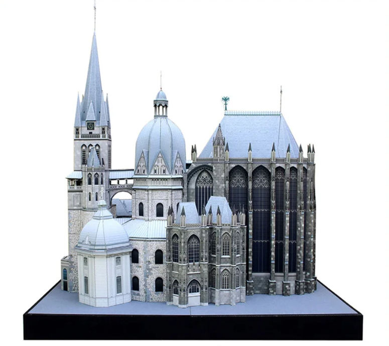 Aachen Cathedral Folding 3D Paper Model