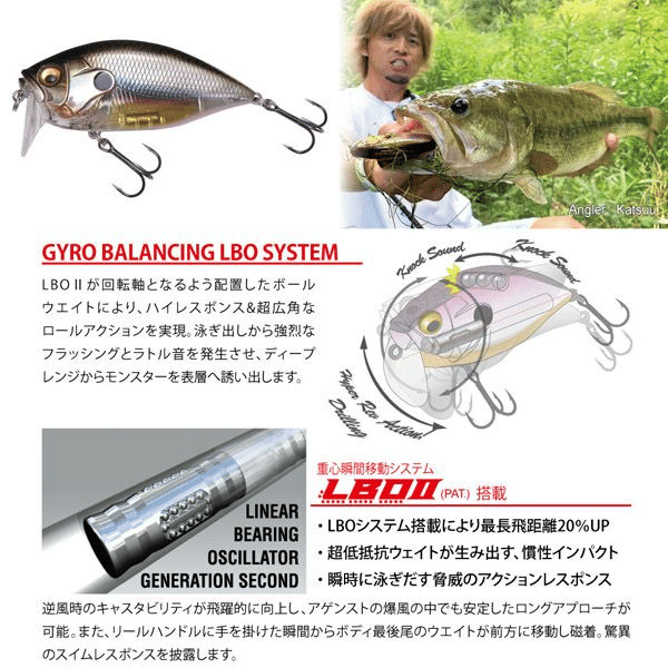 Megabass ORC Burning Shad GG Kinkuro Topwater Lure