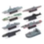 1/1000 Warship Model Kit 8 Pack