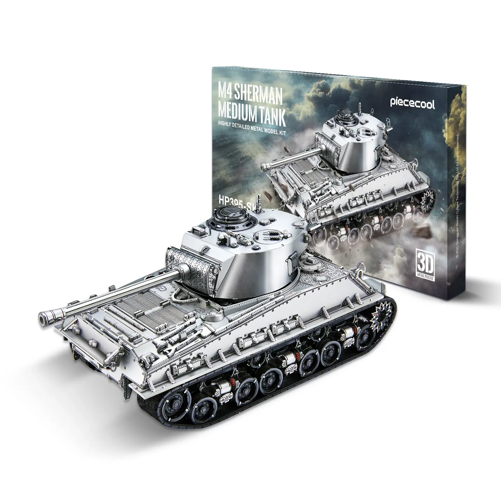 1/48 M4 Sherman Tank 3D Metal Model Kit