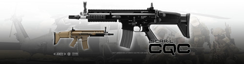 SCAR-L CQC Electric Blowback Rifle (fde/black) | Tokyo Marui Airsoft