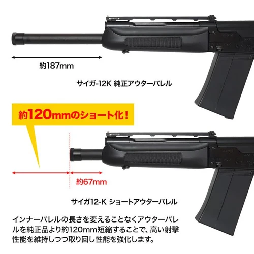 Tokyo Marui Saiga 12K Short Outer Barrel | Laylax Airsoft Parts