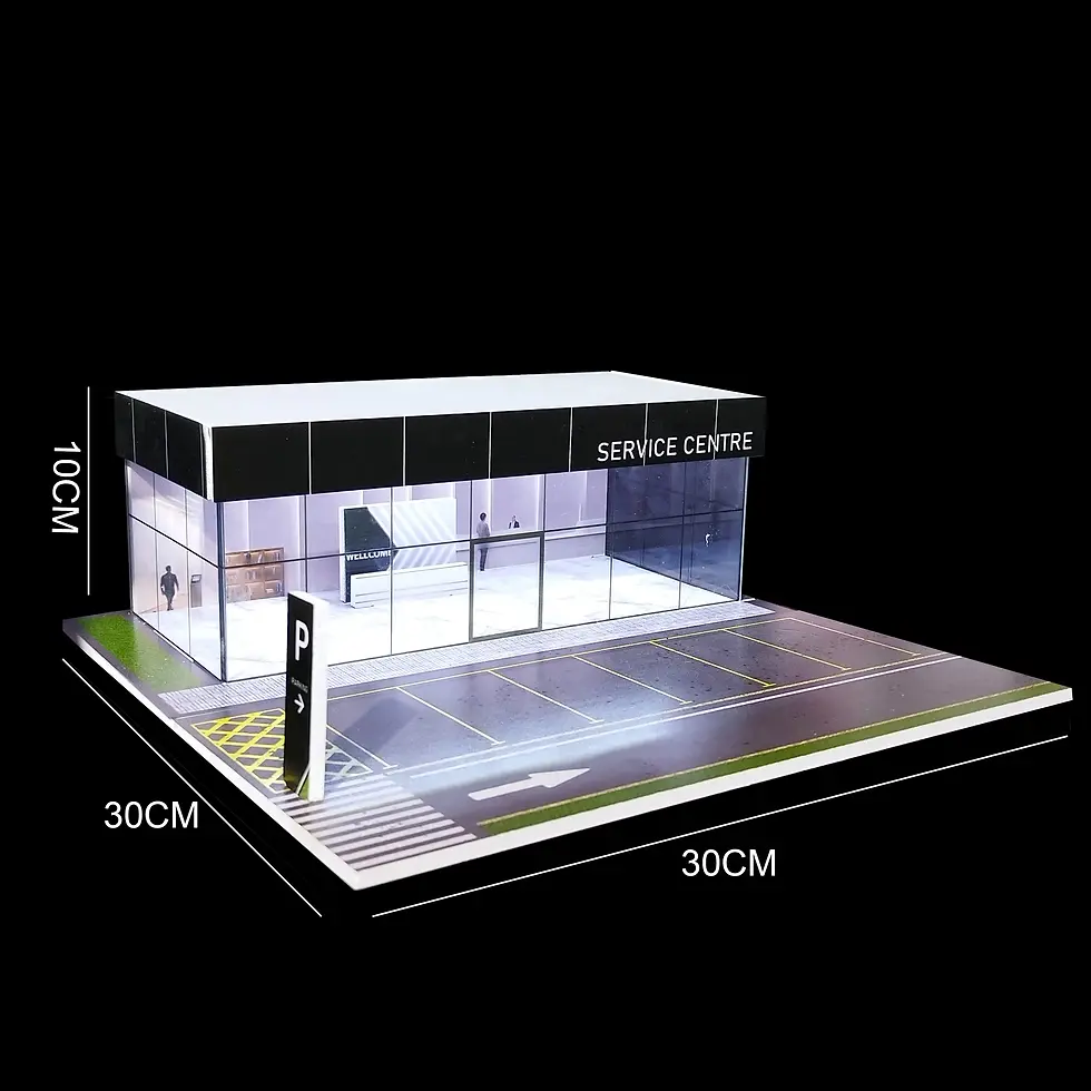Thumbnail: 1/64 Scale Car Garage Diorama LED Parking Lot