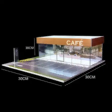 1/64 Scale Car Garage Diorama LED Parking Lot