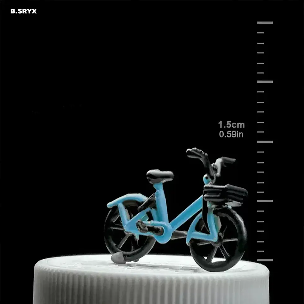 Thumbnail: Kicarmod 1/64 Scale Model Figurine Bike Boy Miniature Doll of