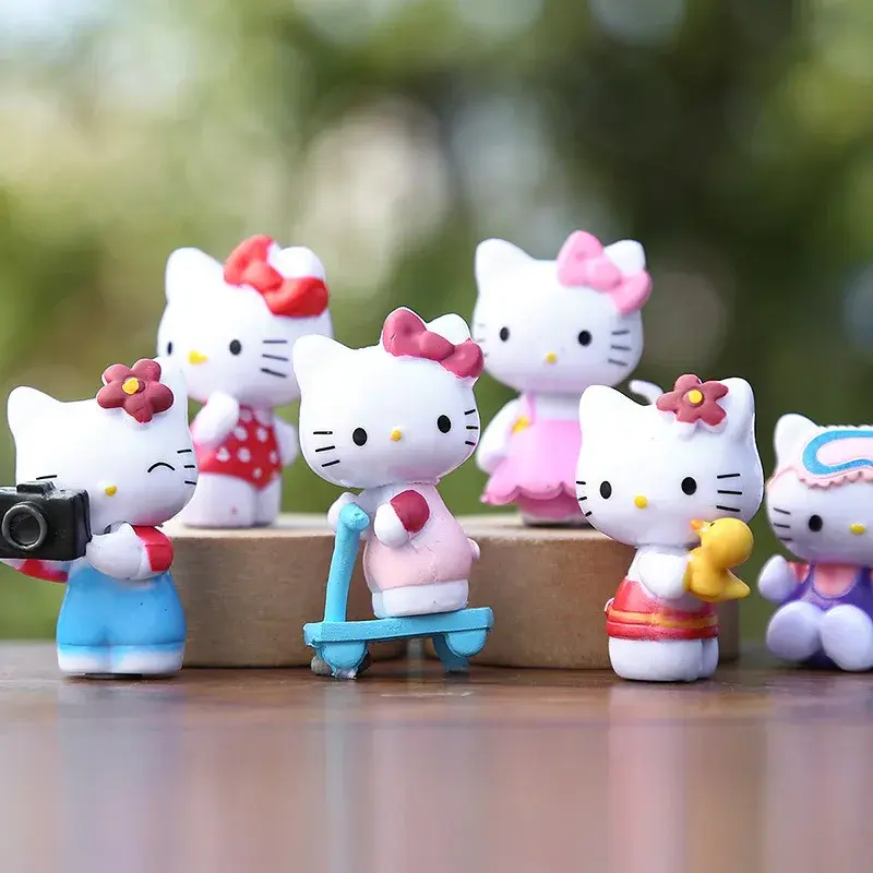 Thumbnail: 6 Anime Sanrio Hello Kitty Figures Pack