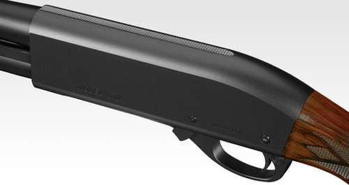 東京マルイ M870 WOOD STOCK TYPE Tokyo Marui M870 Wood Stock Type Airsoft Shotgun, Black/Wood