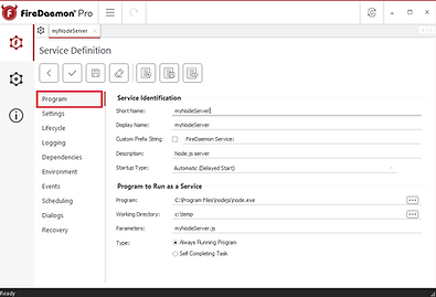 Create a Windows service (add an application)