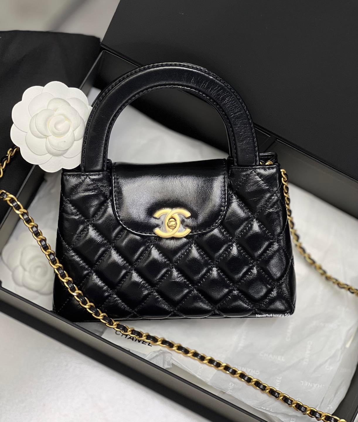 A black Chanel bag