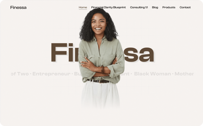 Finessa Wix Studio Template Preview