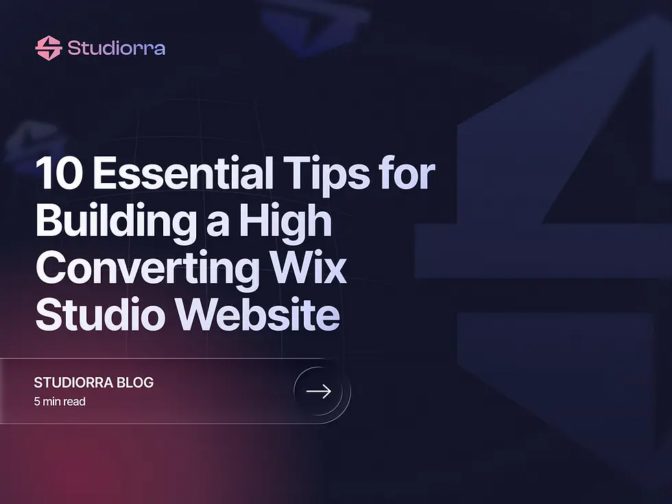 10 Essential Tips for Building a High Converting Wix Studio Website