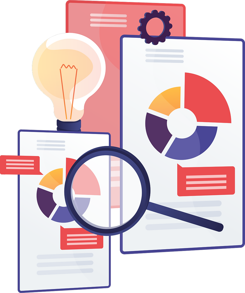 Why UKBC - charts with magnifying glass