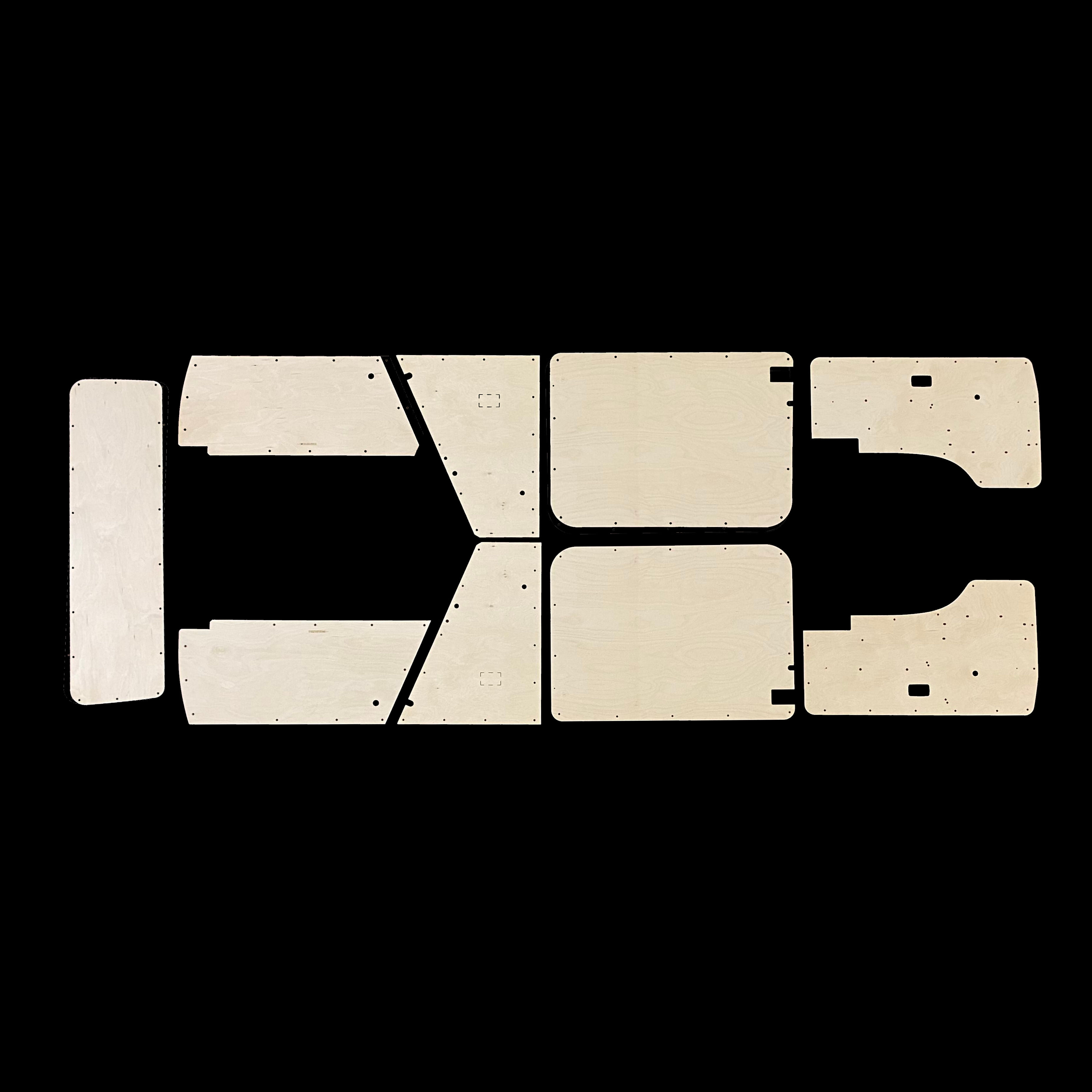 T3 Interiorpanel Set Double Door 8.79-7.84