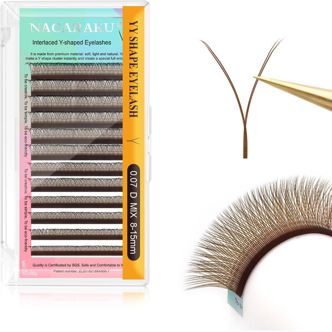 Nagaraku YY Marrone Lashes (0.07 D MIX 8-12mm)