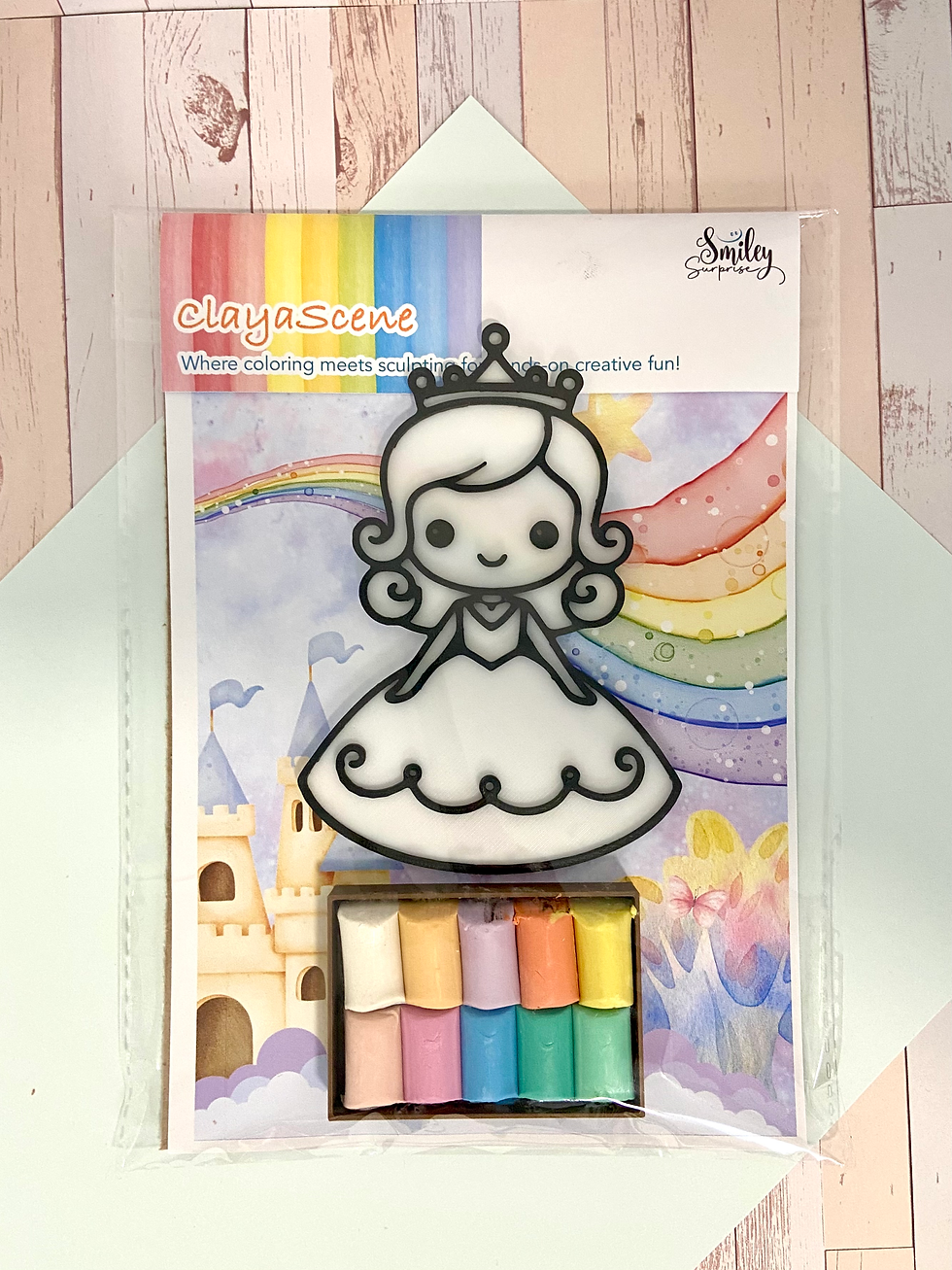 Thumbnail: ClayaScene - Clay Coloring Board Kids Craft Kit: Princess & Unicorn