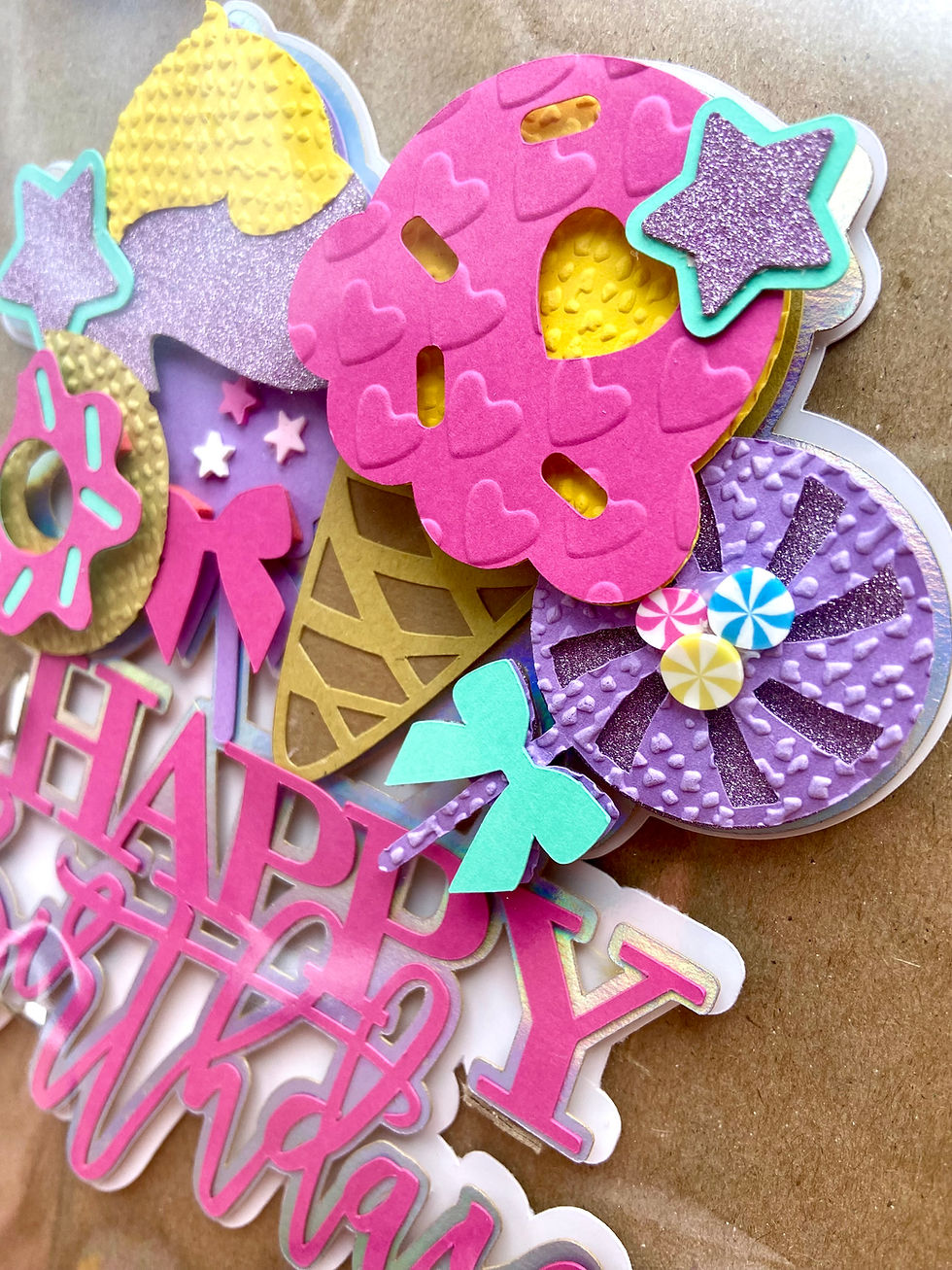 Thumbnail: Ice-cream Birthday Cake Topper