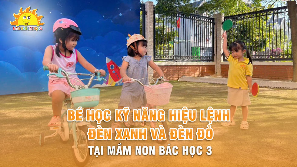 BÉ HỌC KỸ NĂNG HIỆU LỆNH ĐÈN XANH VÀ ĐÈN ĐỎ ĐỂ THAM GIA GIAO THÔNG AN TOÀN