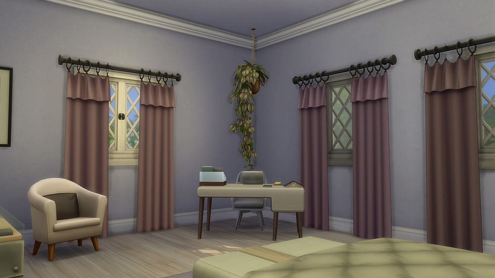 Le coin bureau, dans la chambre