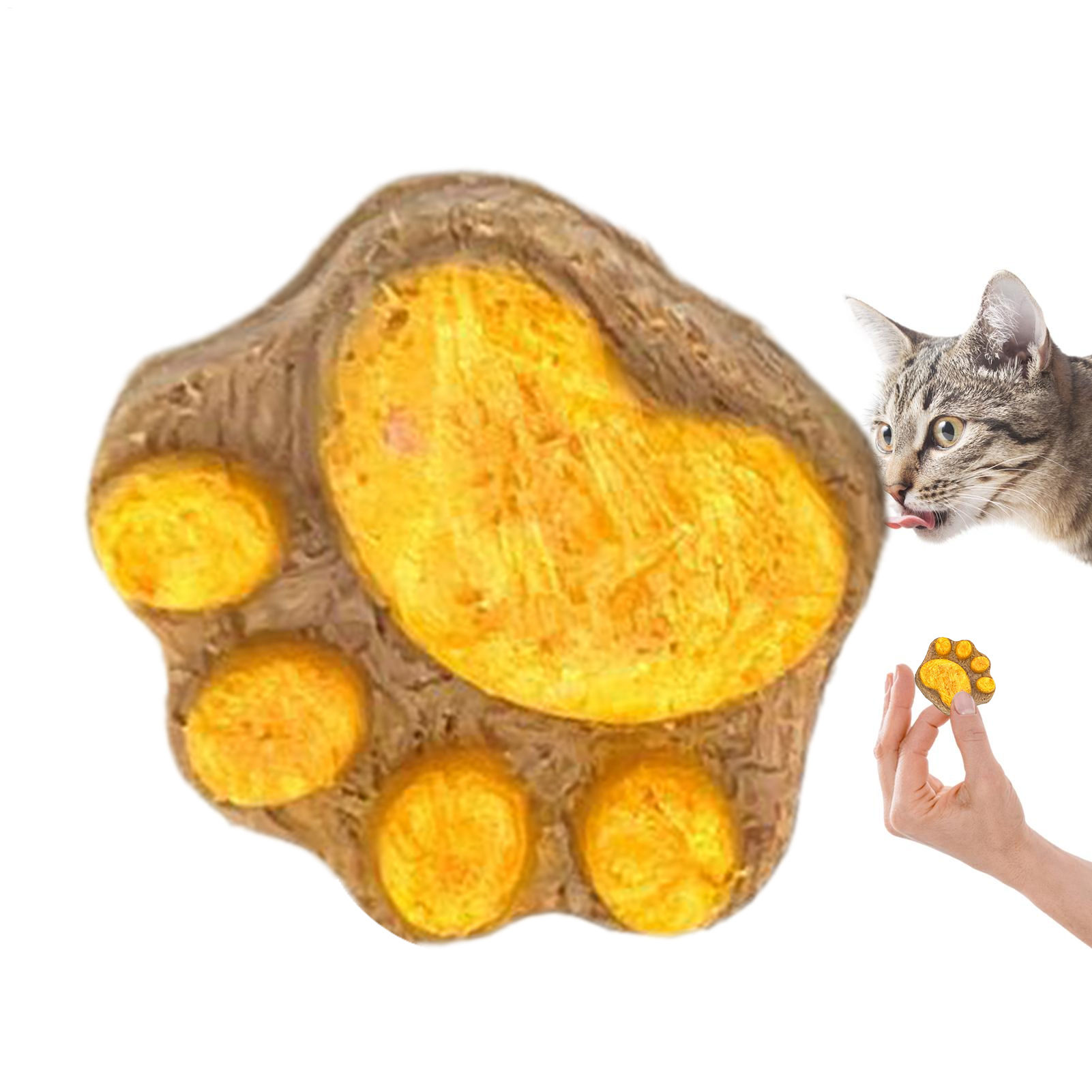Paw-Shaped Cat Treat Bites – Dental & Nutritional Snack