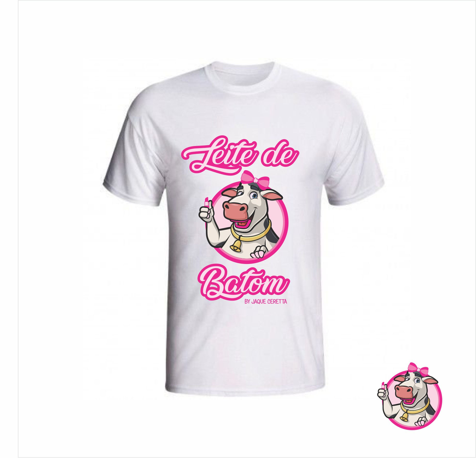 Camiseta Adulto Branca #leitedebatom