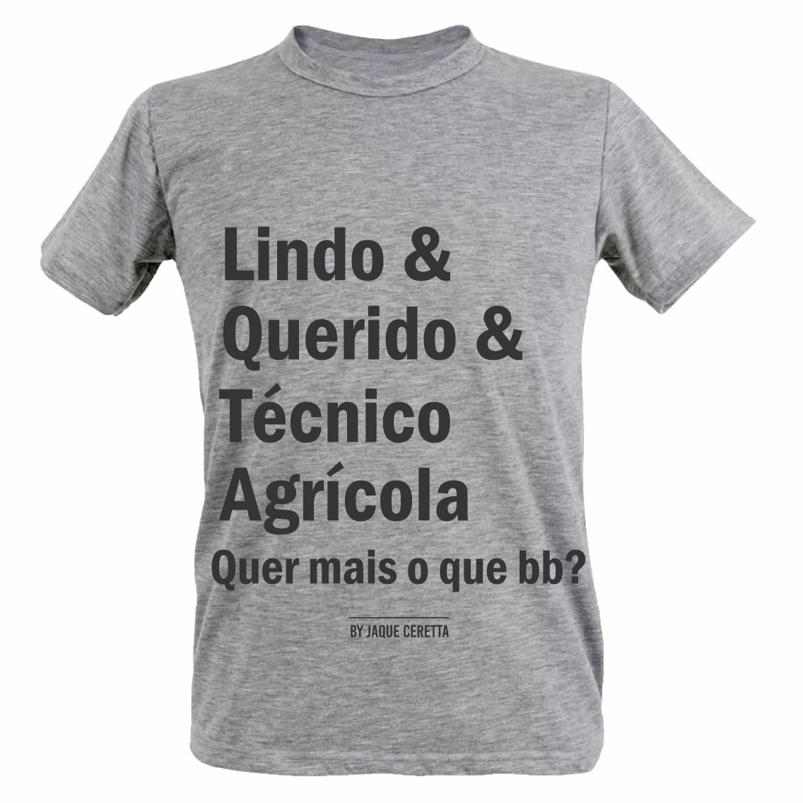 Camiseta Adulto Cinza Mescla #leitedebatom