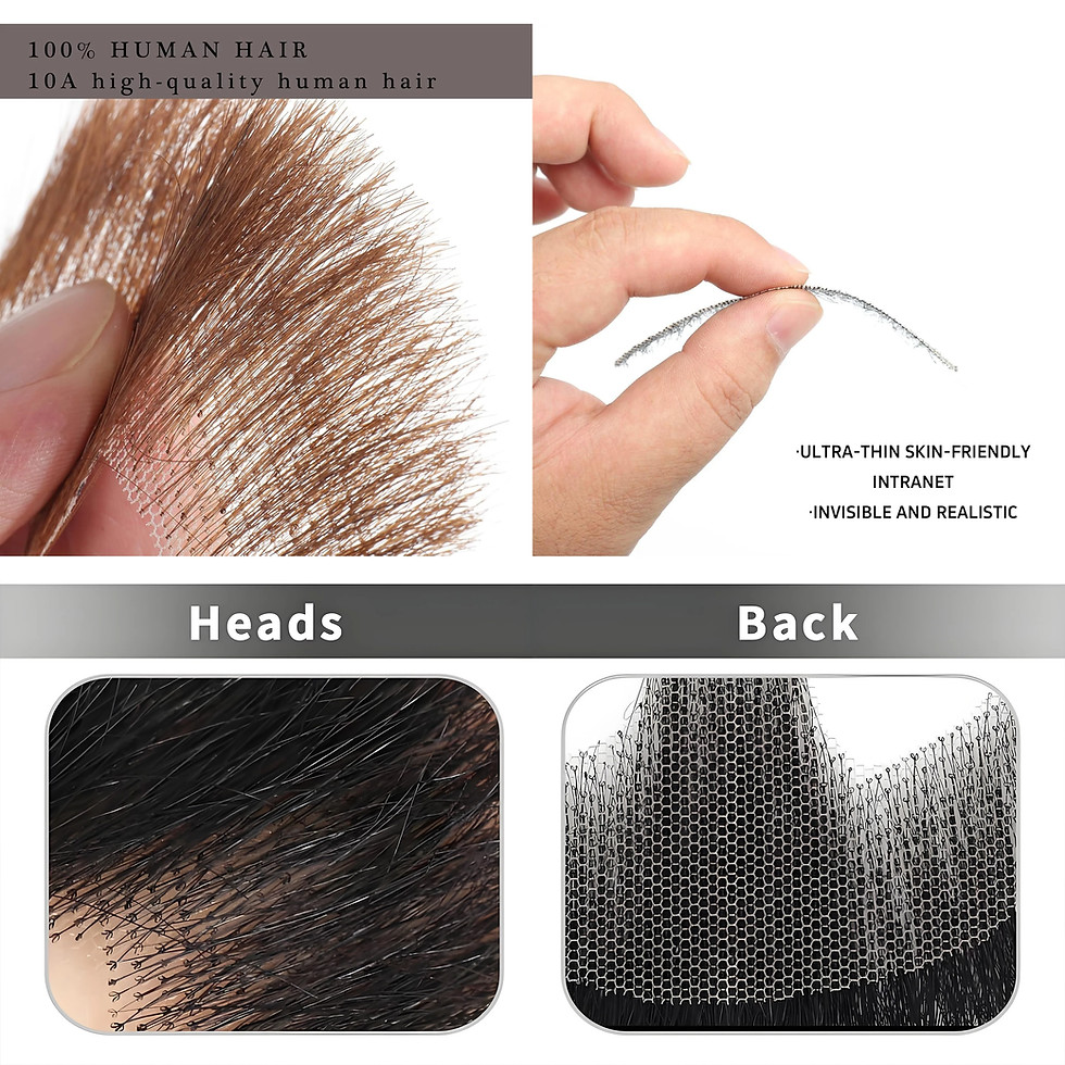 Thumbnail: Fake Beard Trimmable and No Itching Fake Mustache Realistic Faux Facial Hair for