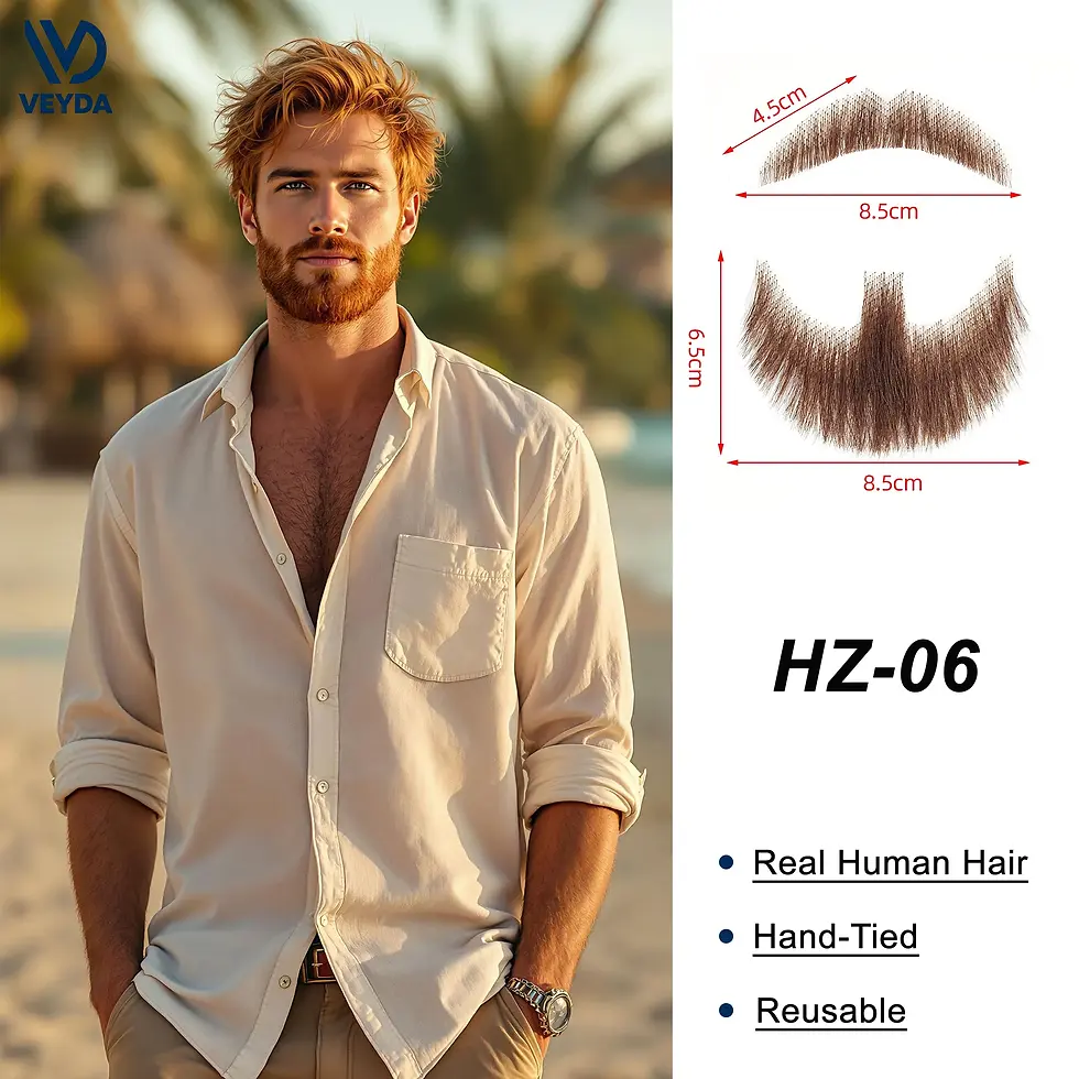 Miniatura: Fake Beard Trimmable and No Itching Fake Mustache Realistic Faux Facial Hair for