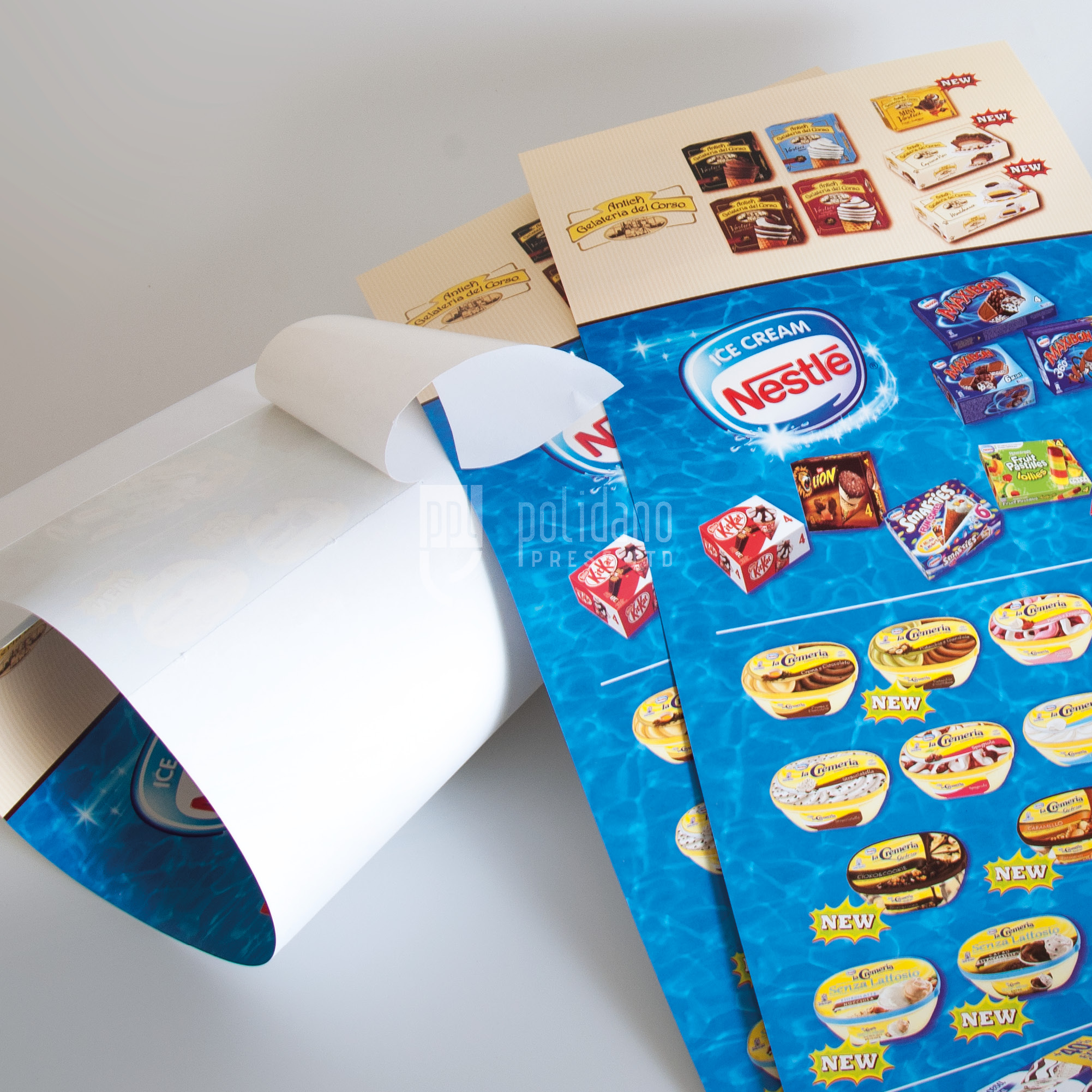 Ice cream promotion stickers