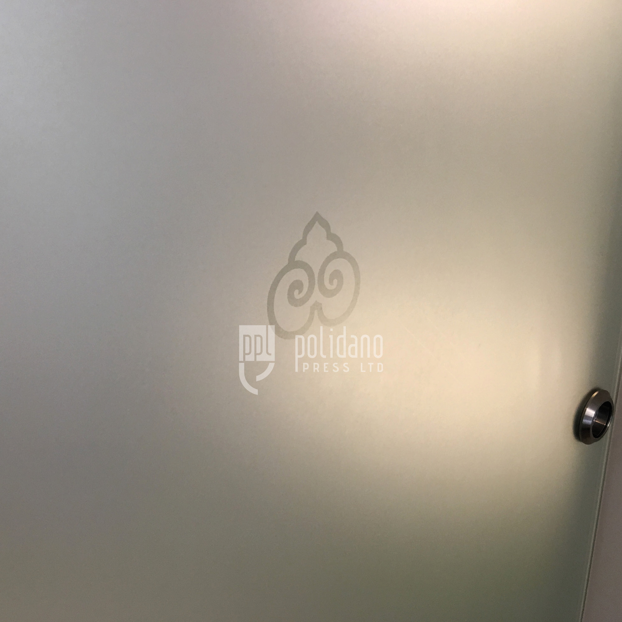 Frosted shower stickers