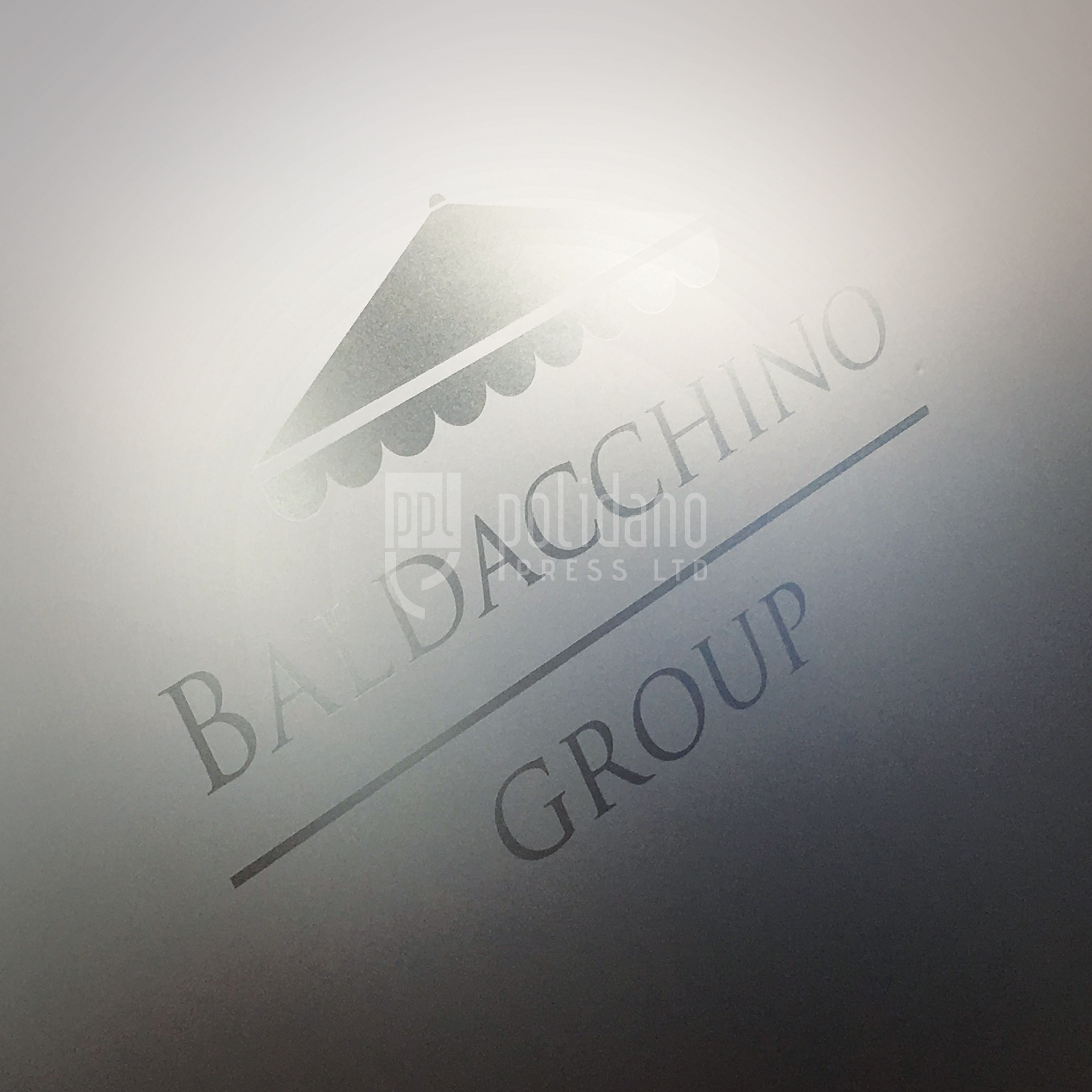 Baldacchino Group Frosted Window