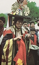 Retired Shingkhar Lam in the Black Hat Dancer's attire