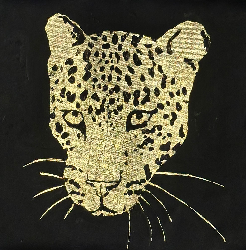 Leopard in Gold 12x12