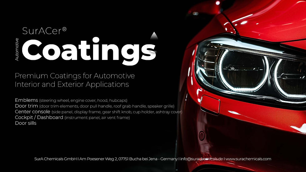 Premium Coatings for Automotive Interior and Exterior Applications