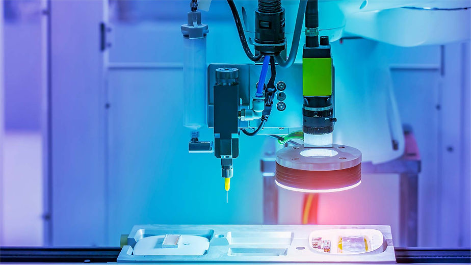 Dosiertechnologie für Doming Material und anderen flüßigen Medien