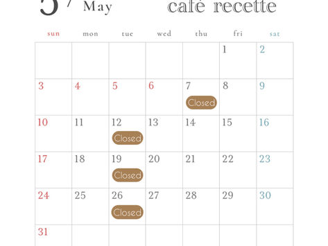 5月営業のお知らせ