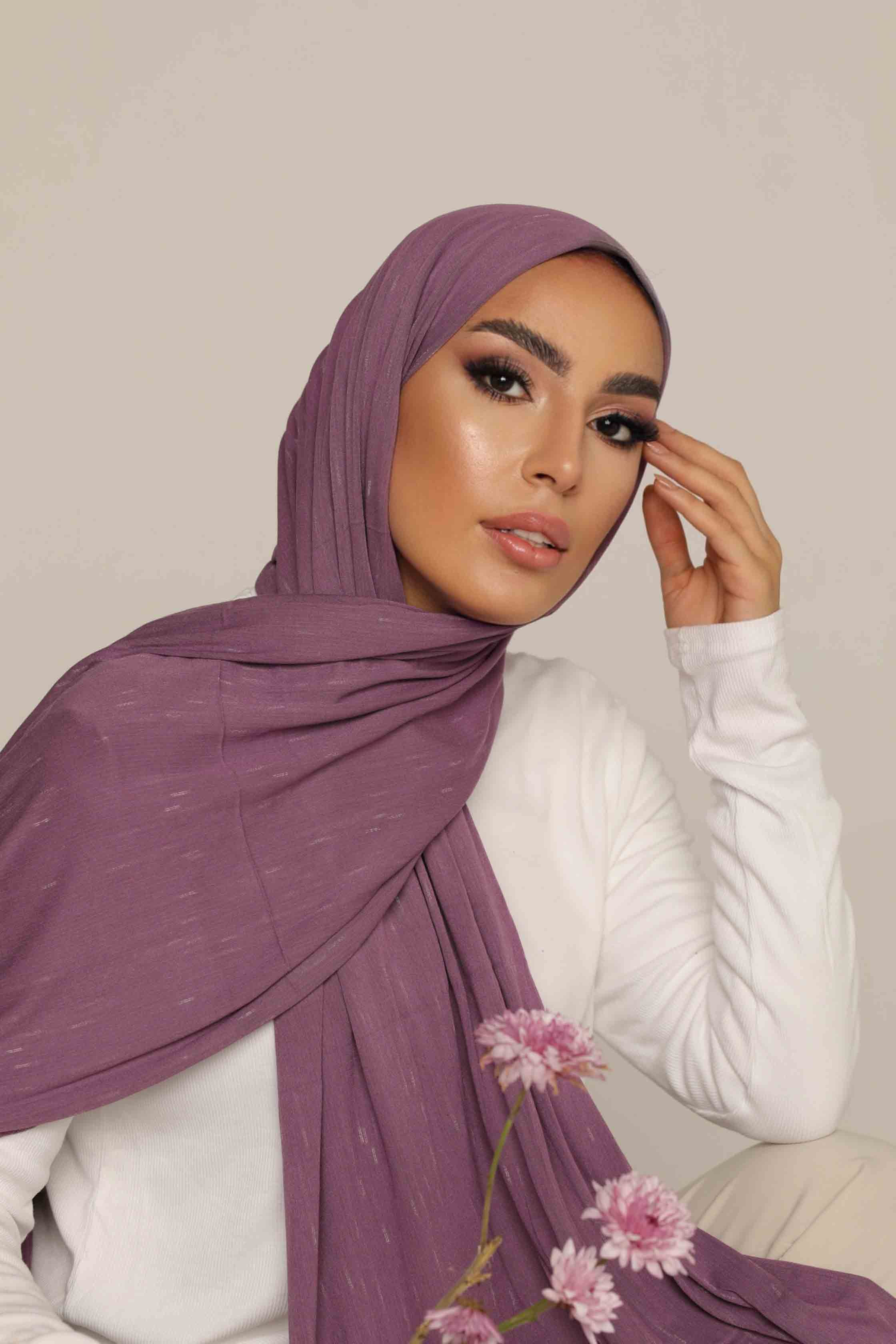 Mor Rainy Penye Şal