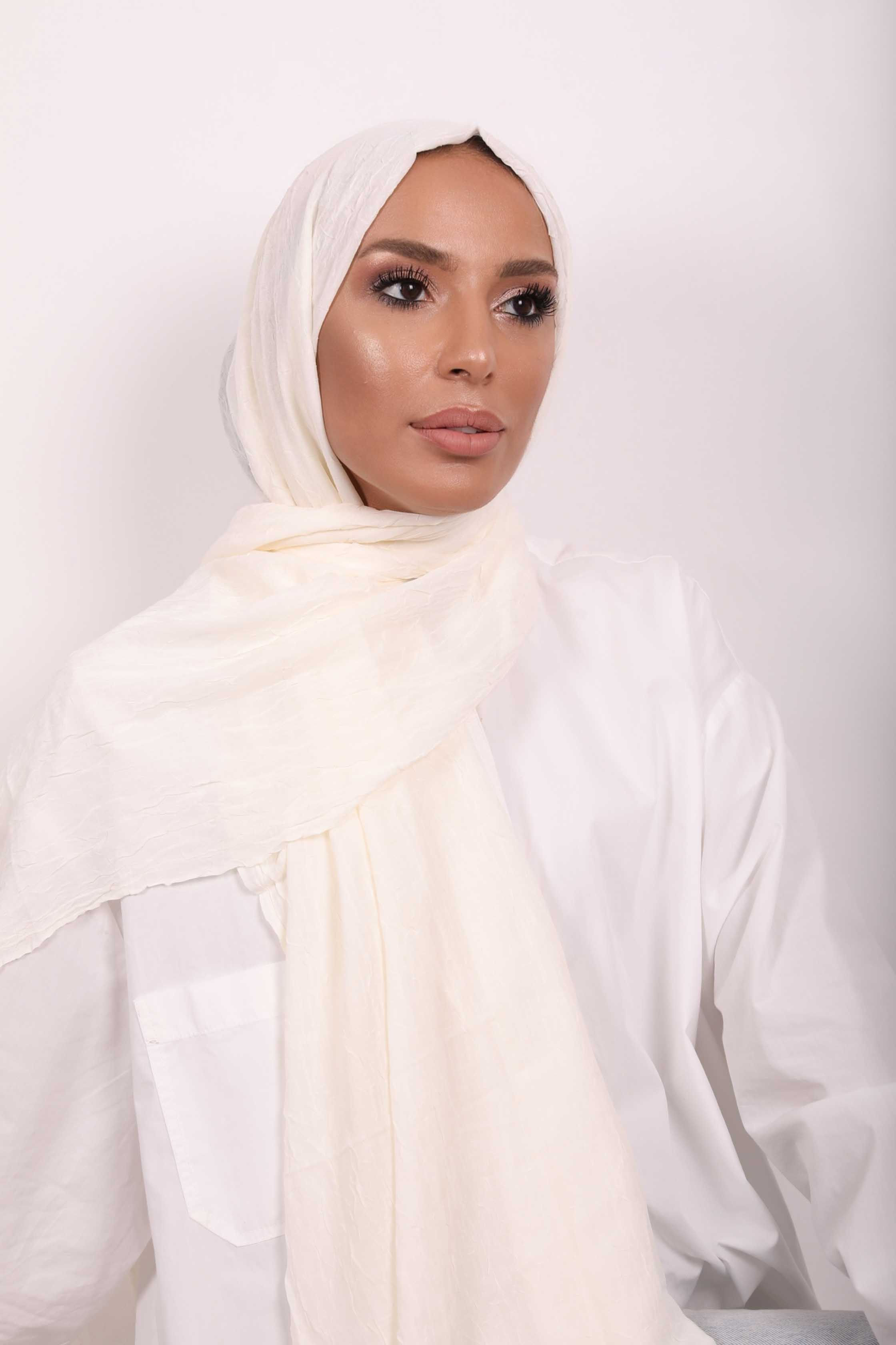 Kırık Beyaz Bambu Şal