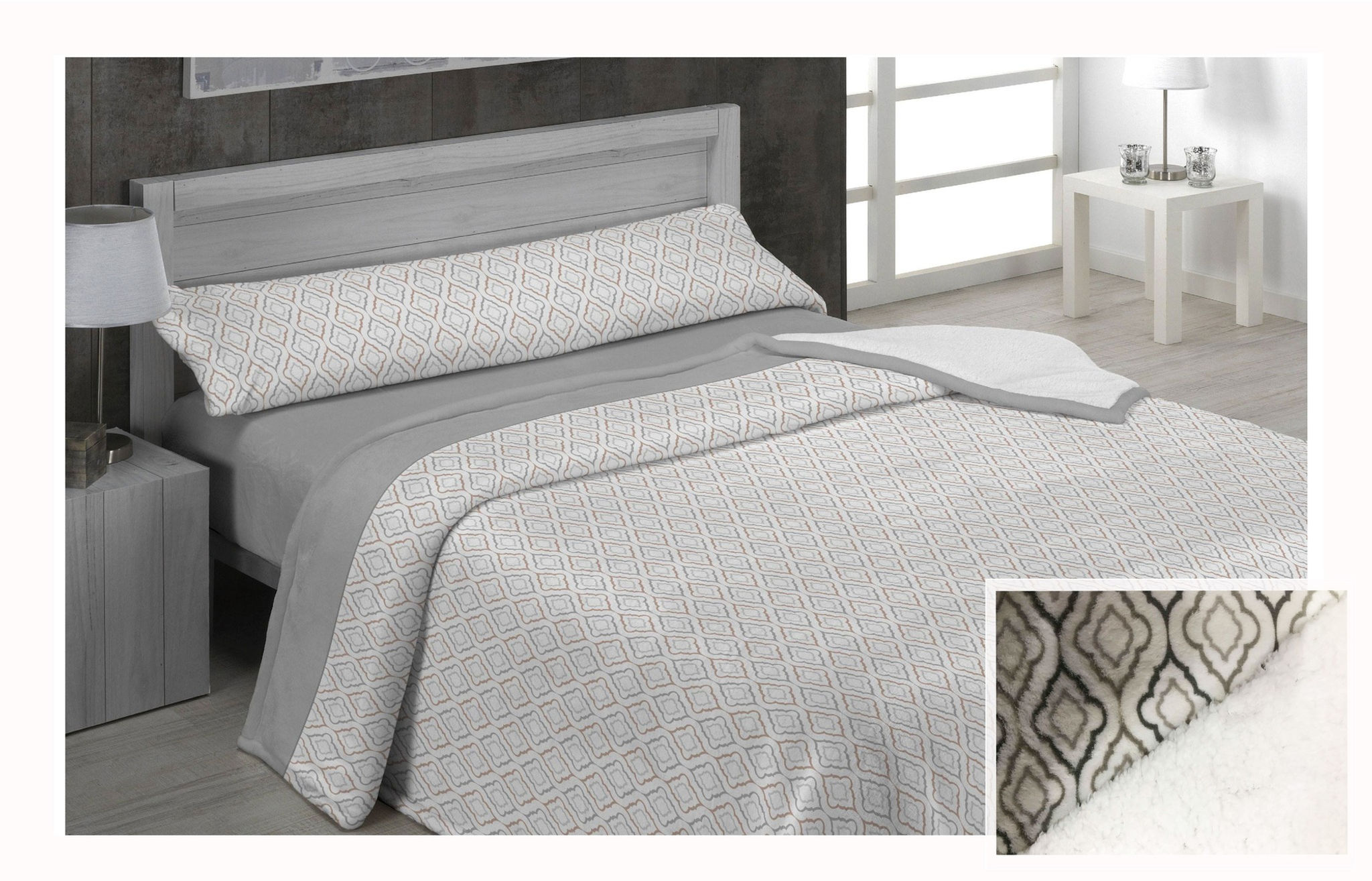 Jogo de Cama Coralina com Sherpa Veleta