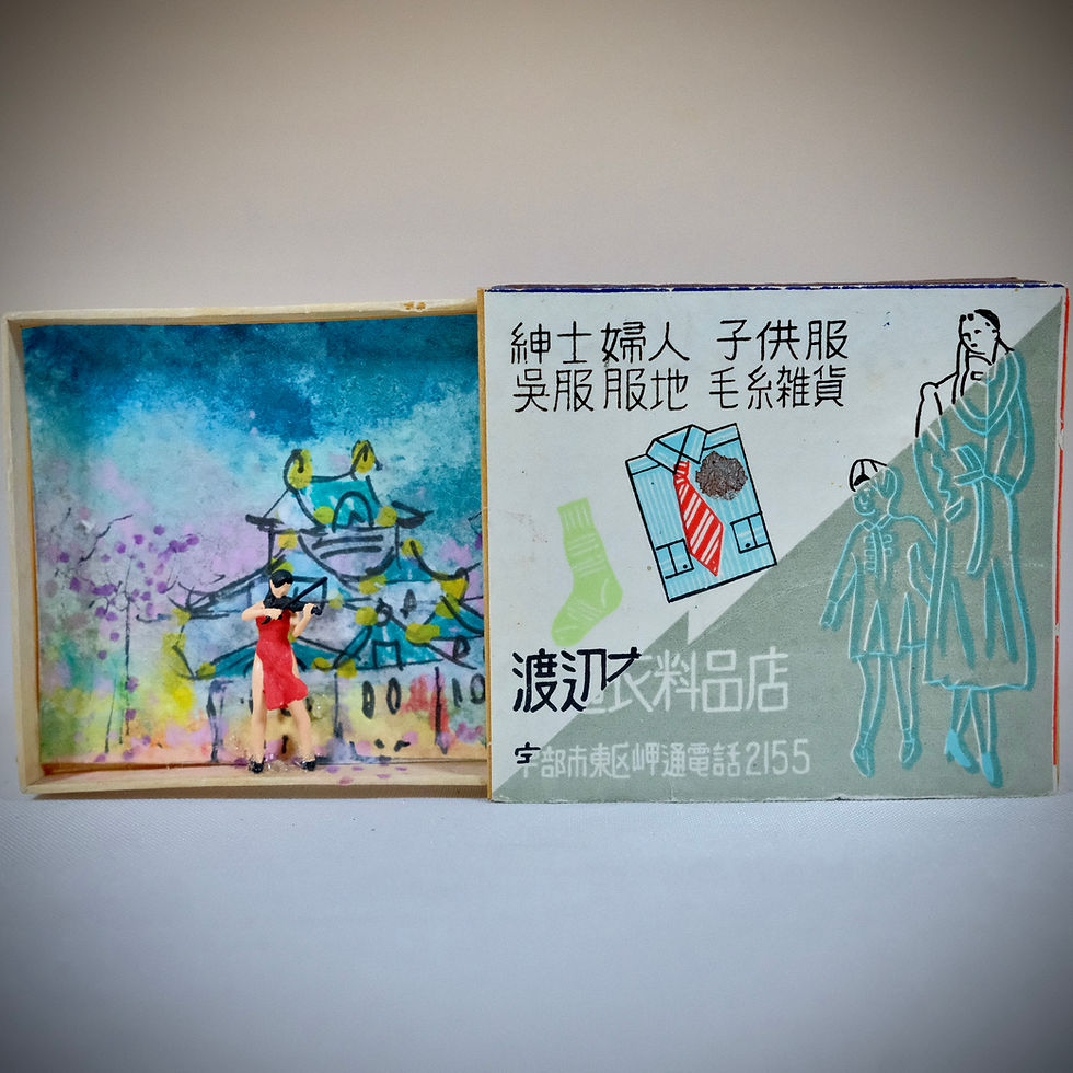 Thumbnail: Violin Cello players in Matchbox Diorama