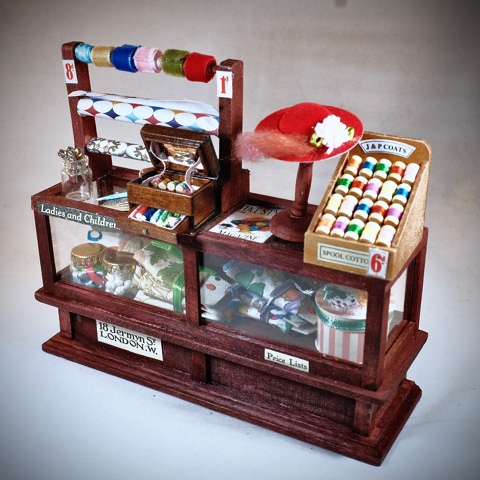 Thumbnail: Dollhouse 1:12 scale unique curated Haberdashery Counter